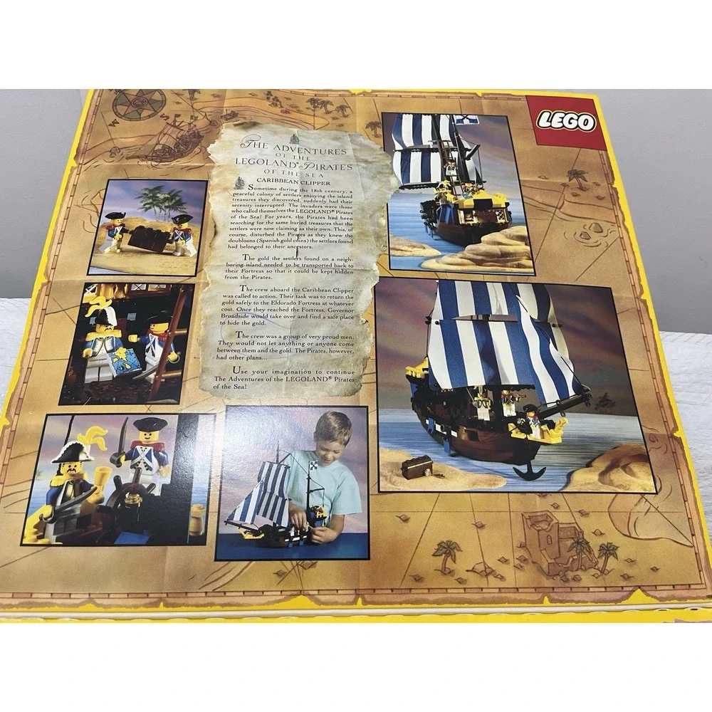 Vintage LEGO 6274 Caribbean Clipper Pirates LEGO Complete Set w/ Box Manual 1989